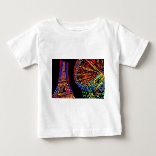 Eiffel Tower and Merry-Go-Round Baby T-Shirt