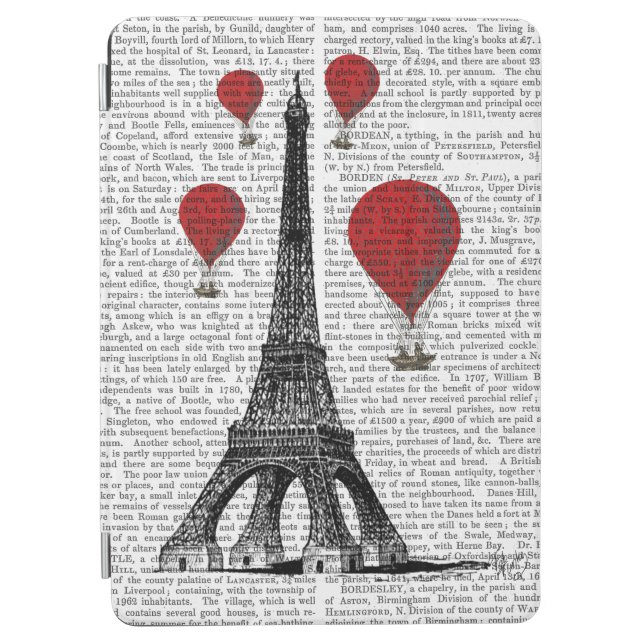 Eiffel Tower and Red Hot Air Balloons iPad Air Cover (Front)