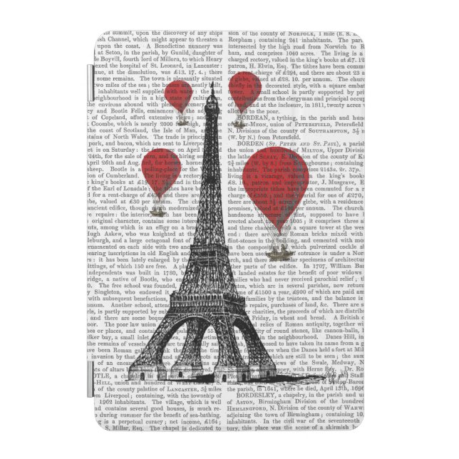 Eiffel Tower and Red Hot Air Balloons iPad Mini Cover (Front)
