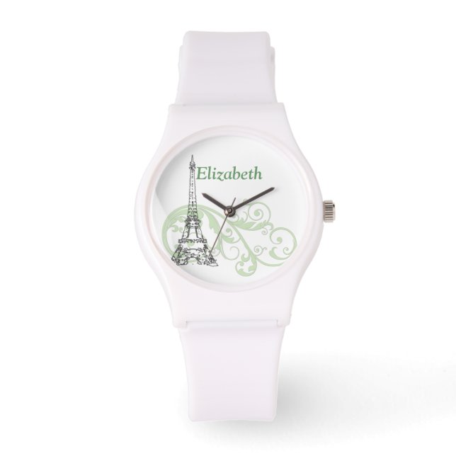 Eiffel Tower and Scrolls Watch (Front)