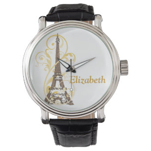 Eiffel Tower and Scrolls Watch