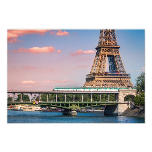 Eiffel Tower and the Metropolitan Photo Print