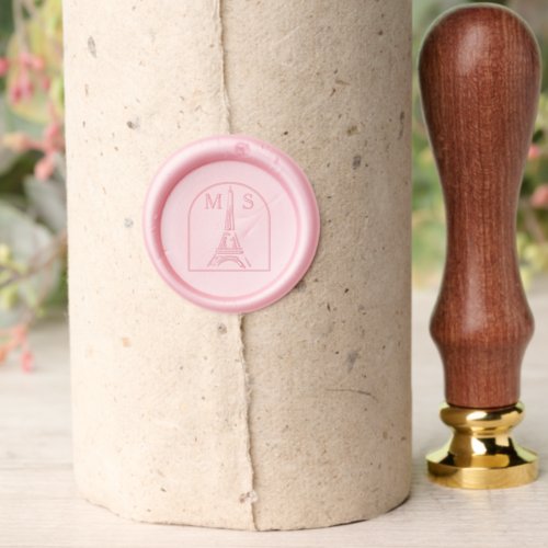 Eiffel Tower Arch Shape Wedding Couple Custom Name Wax Seal Stamp