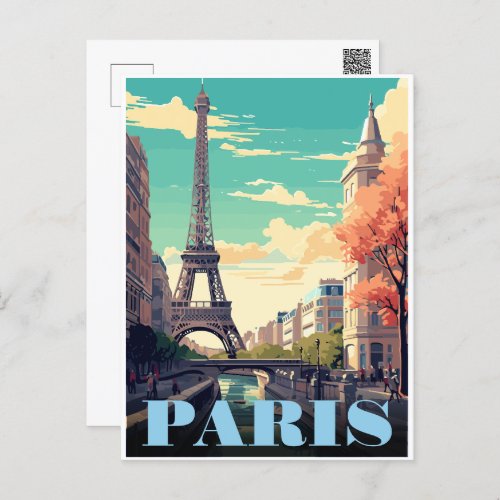 Eiffel Tower art vintage paris tower france gifts Postcard