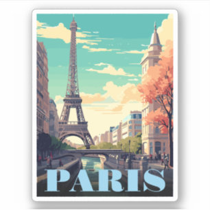 Eiffel Tower art vintage paris tower france gifts Sticker