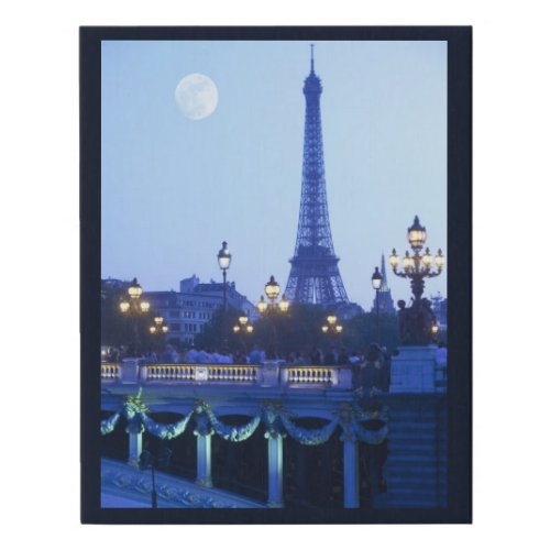 Eiffel Tower at Dusk Faux Canvas Print