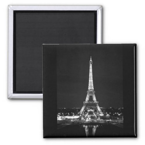 Eiffel Tower at Night _ BW Magnet
