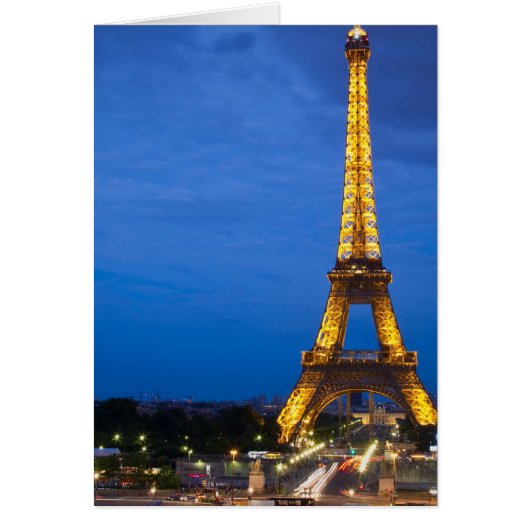 Eiffel Tower at Night Cards (Front)