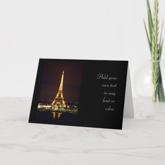 Eiffel Tower at Night - Color Card (Front)