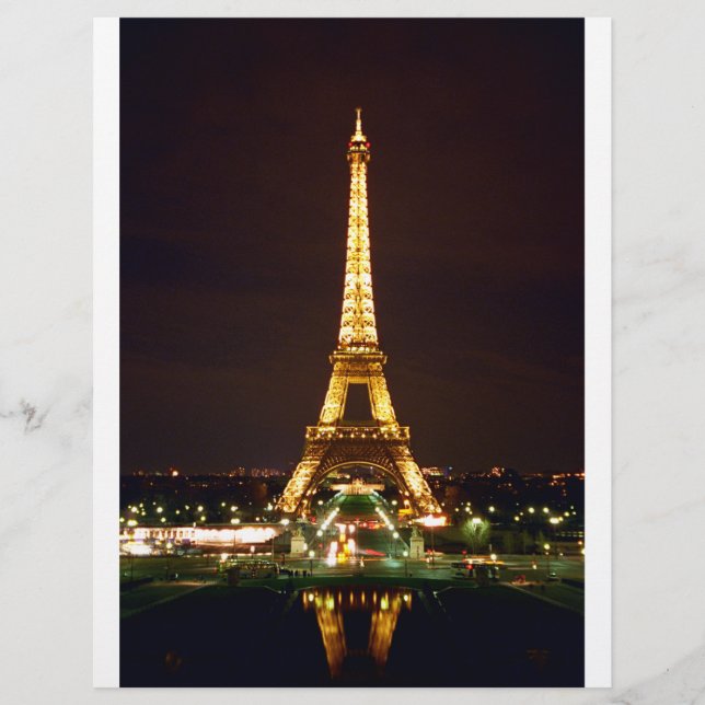 Eiffel Tower at Night - Color Flyer (Front)