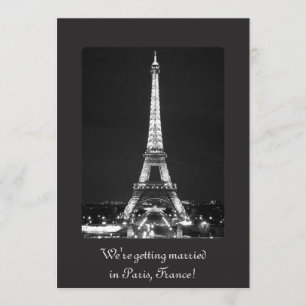Eiffel Tower at Night Invitation