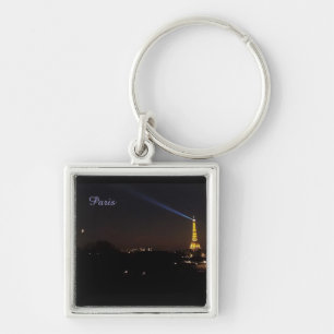 Eiffel Tower at Night Keychain