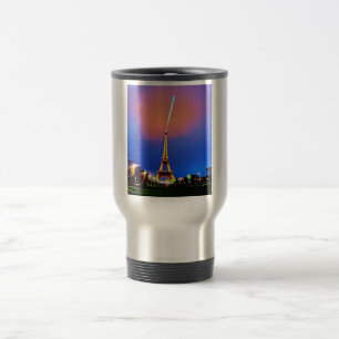 Eiffel Tower at Night Painting Travel Mug
