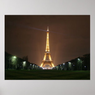 Eiffel Tower at Night Poster