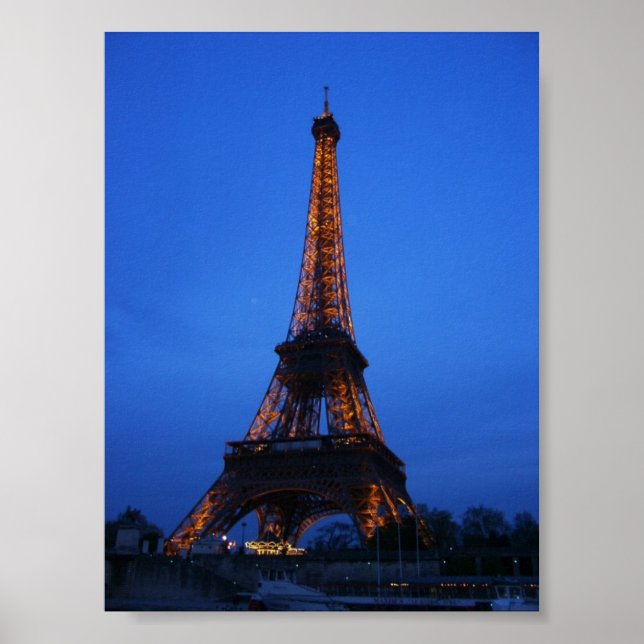 Eiffel Tower at Night Poster (Front)