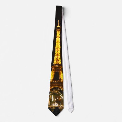 Eiffel Tower at night tie