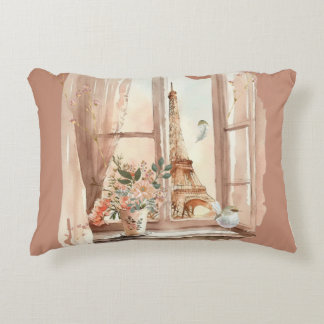 Eiffel Tower At Sunrise Accent Pillow