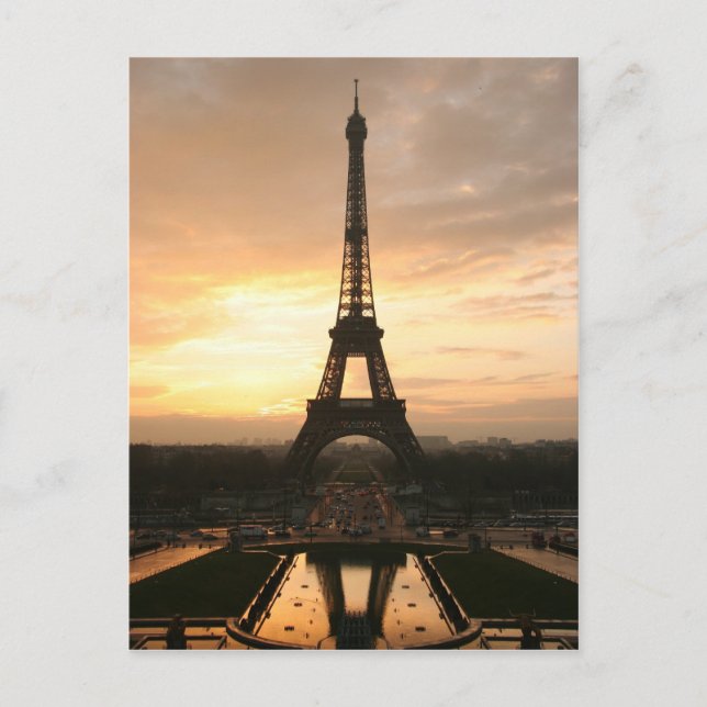 Eiffel Tower at Sunrise from the Trocadero Postcard (Front)