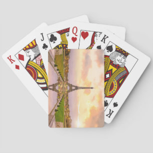 Eiffel Tower at Sunrise from Trocadero Fountains Poker Cards