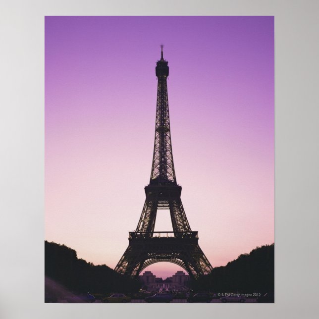Eiffel Tower at Sunset Poster (Front)