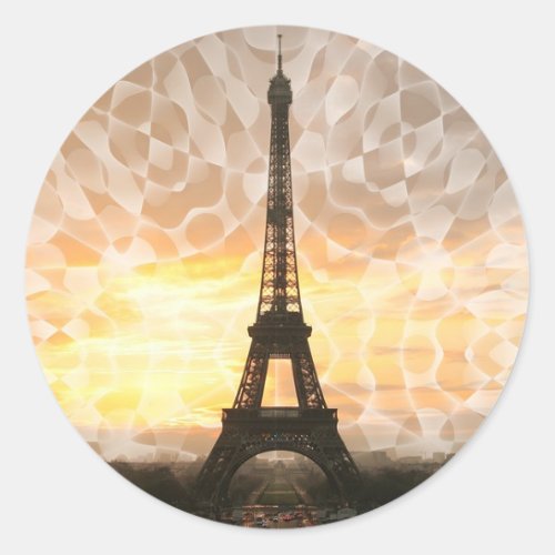 Eiffel Tower At Sunset Sticker