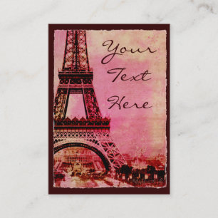 Eiffel Tower at Sunset Vintage Style #2 Business Card