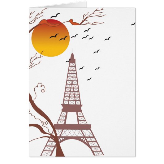 Eiffel tower, autumn cards (Front)