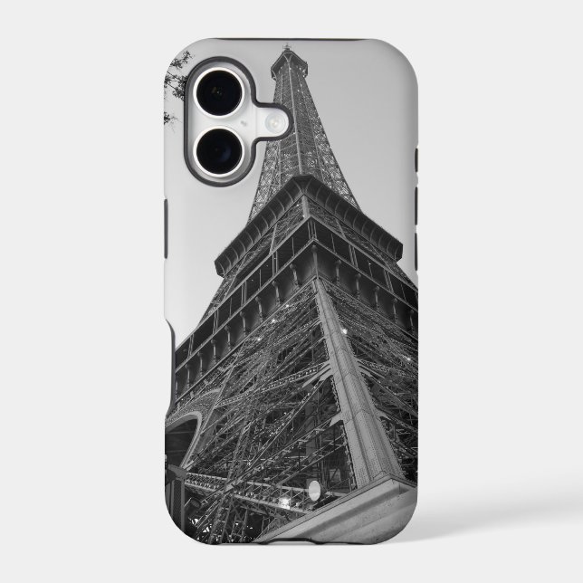 Eiffel Tower b/w Iphone Case (Back)