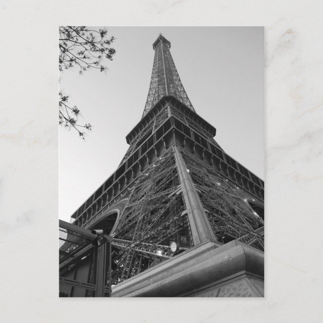 Eiffel Tower b/w Postcard (Front)