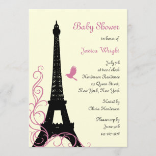 Eiffel Tower Baby Shower Invitation
