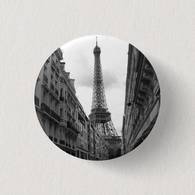 Eiffel Tower Badge Pinback Button (Front)