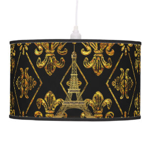 Eiffel Tower Baroque Design Hanging Lamp