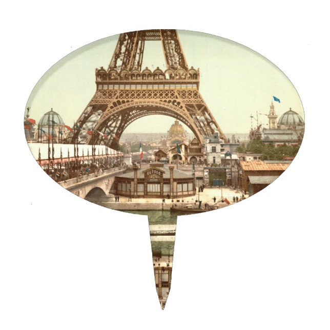 Eiffel Tower Base, Paris, France Cake Topper (Front)