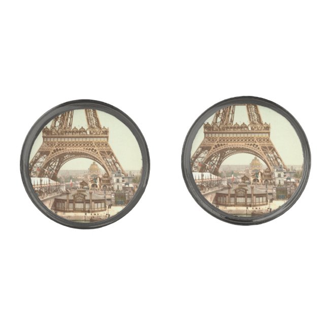 Eiffel Tower Base, Paris, France Cufflinks (Front)