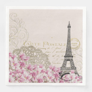 Eiffel Tower Best Wedding Destination Paris Europe Paper Dinner Napkins