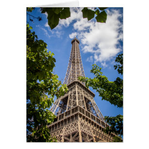 Eiffel Tower Between The Trees Cards
