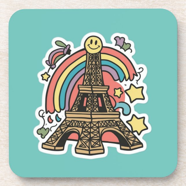 Eiffel Tower Beverage Coaster (Front)