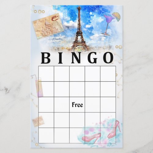Eiffel tower bingo game