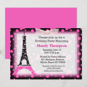 Eiffel Tower Birthday Party Invitation | Zazzle