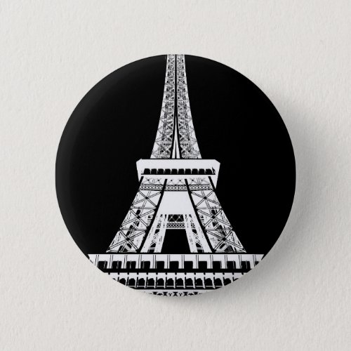 Eiffel Tower Black White Image Button