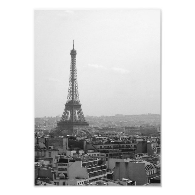 Eiffel Tower (Black & White) Photo Print (Front)