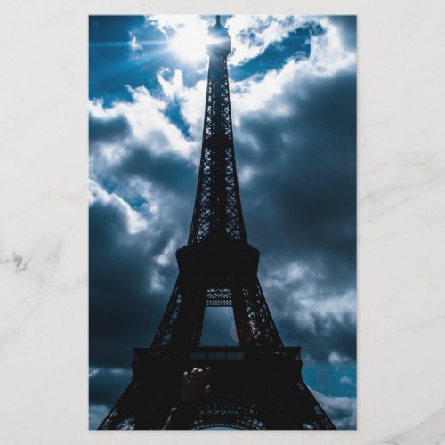 Eiffel Tower Blue Night