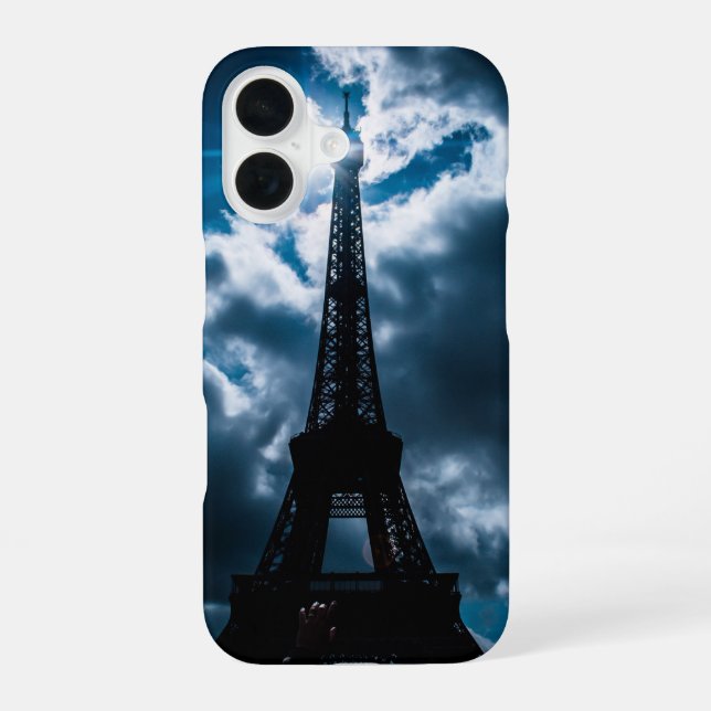 Eiffel Tower Blue Night Iphone Case (Back)