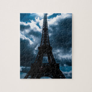 Eiffel Tower Blue Night Jigsaw Puzzle