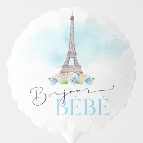 Eiffel Tower Bonjour Bb Baby Shower Balloon