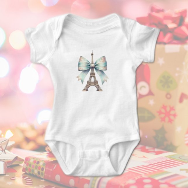 Eiffel Tower & Bow Baby Bodysuit (Creator Uploaded)