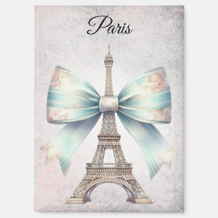 Eiffel Tower & Bow Magnet