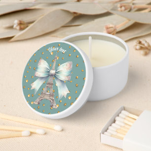 Eiffel Tower & Bow Mini Candle Favors