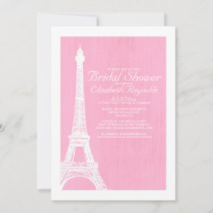 Eiffel Tower Bridal Shower Invitations