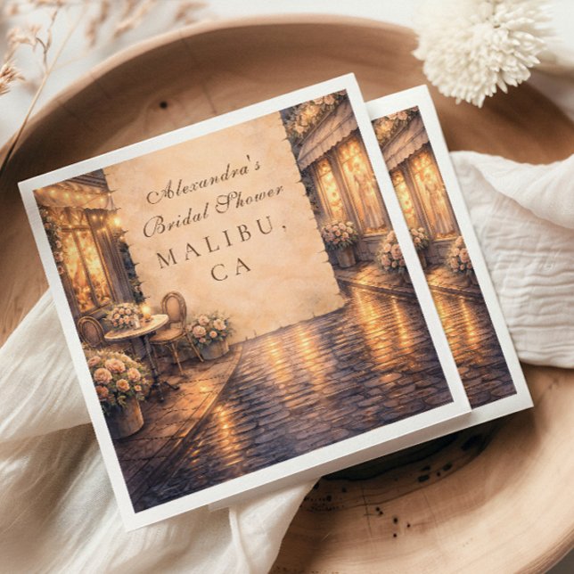 Eiffel Tower Bridal Shower Napkins (Creator Uploaded)